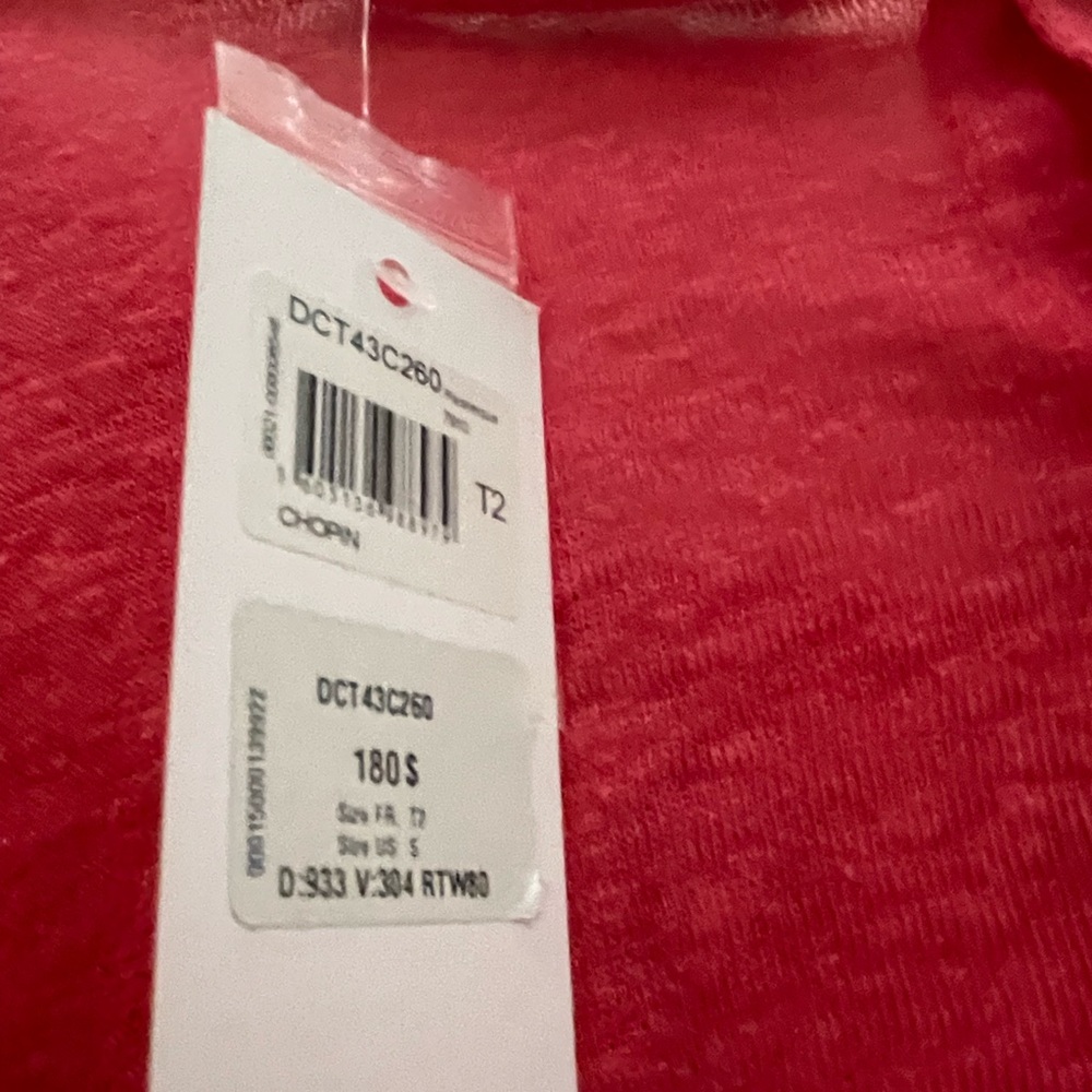 NWT Gerard Darel Knit Top - deep coral color